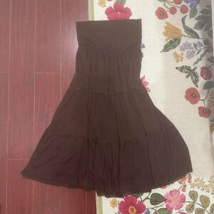 A. Byer Brown A-Line Skirt
